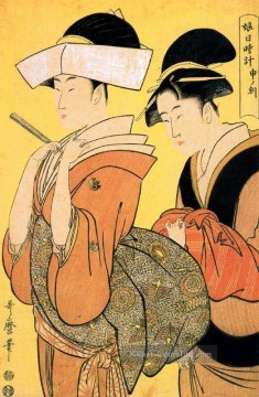  stunde - Die Stunde der Ramin Kitagawa Utamaro Ukiyo e Bijin ga